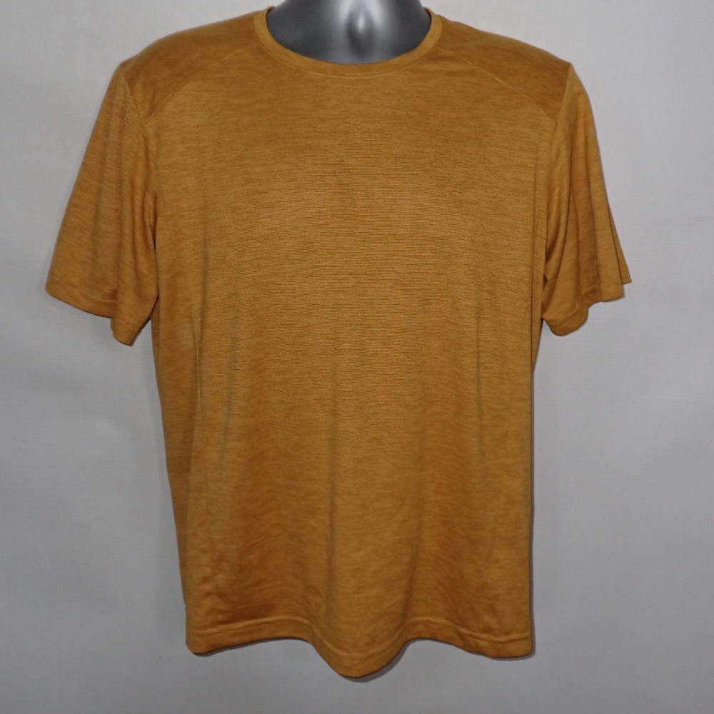 REI Co-op Men's Sahara T-Shirt Mustard Yellow Short Sleeve Medium Wicking Hike